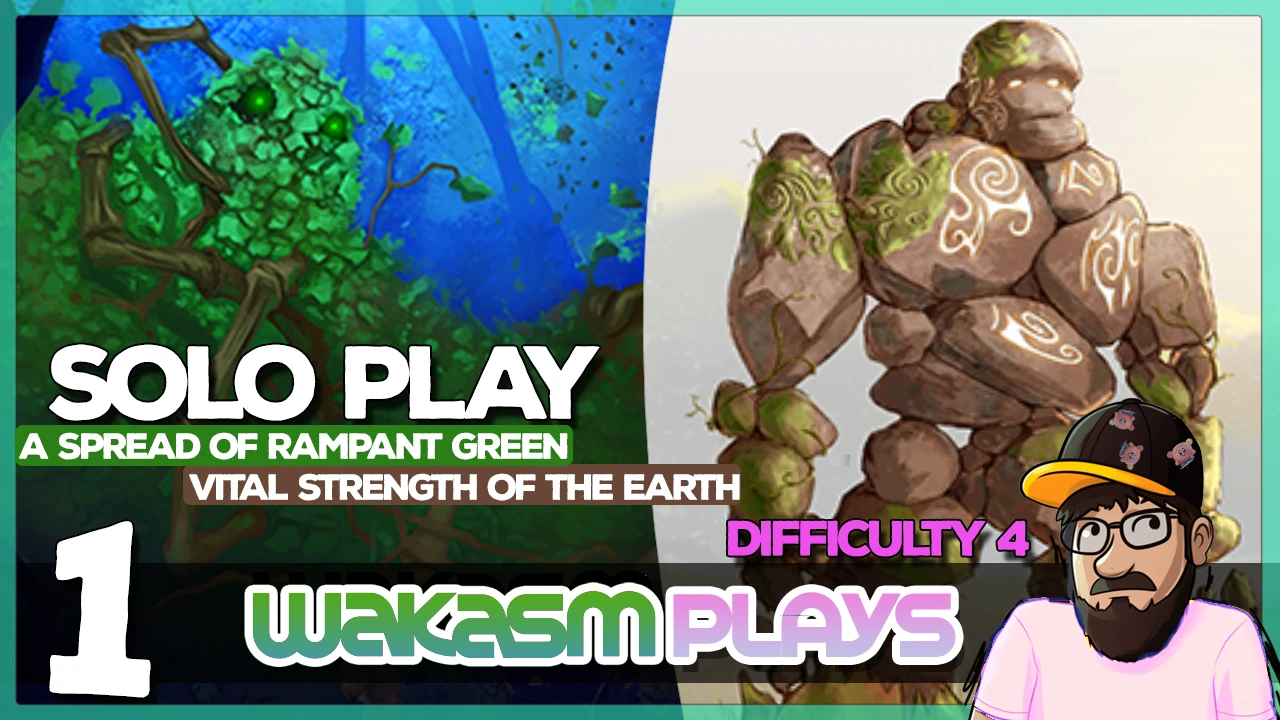 ▶️Spirit Island (Difficulty 4) – Solo – A Spread of Rampant Green & Vital Strength of the Earth