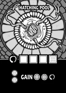 Hatching Pool Card - Morbid Fortress - Gain 3 shields - Either OP or a Flop depending on the dice - wakasm