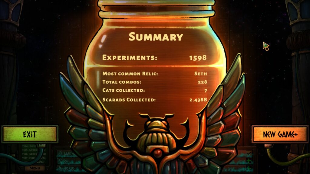 Final Score of Game 4 of Unlucky Mummy by wakasm