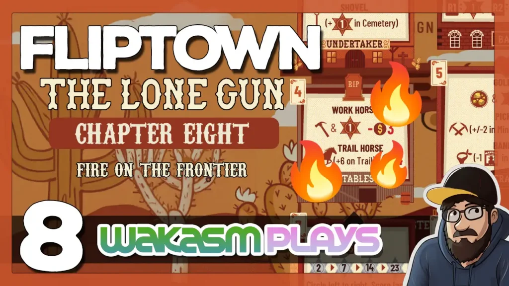Fliptown: The Lone Gun – Hard Mode Challenge | Solo Board Game – Ch 8 ‘Fire on the Frontier’ 🔥🔥🔥